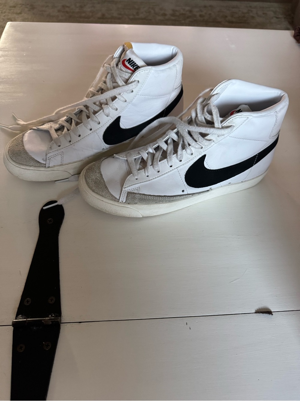 Nike High-Top Sneakers in White and Black